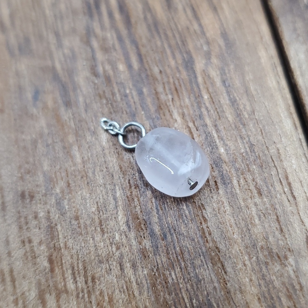 Pink quartz romance stone pendant